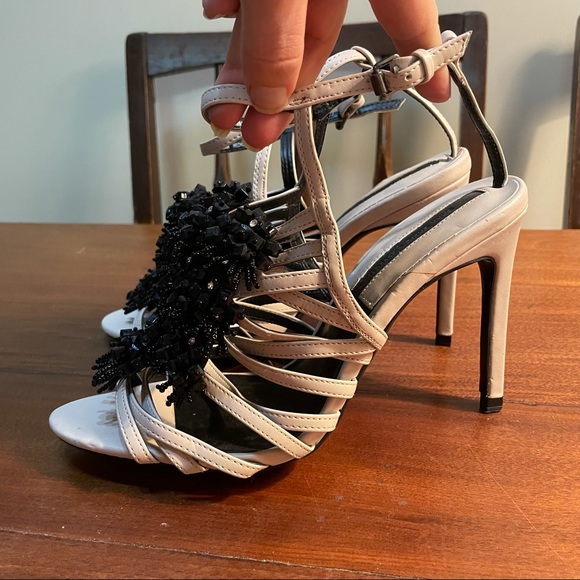 Zara, 40/9.5, like new, beaded heels - Picture 4 of 8